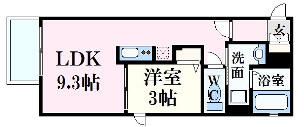 Led矢賀駅前の物件間取画像