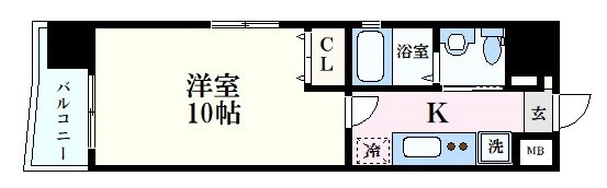 市役所前駅 徒歩10分 6階の物件間取画像