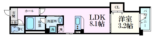 LIFEMENT GLANZ YOKOGAWAの物件間取画像