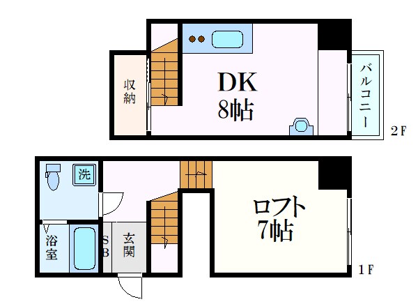 リバティ三篠の物件間取画像