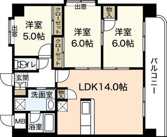 メゾン山城の物件間取画像