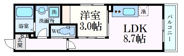 Ｓフラット江波本町の物件間取画像