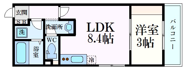 Ｓフラット江波本町の物件間取画像