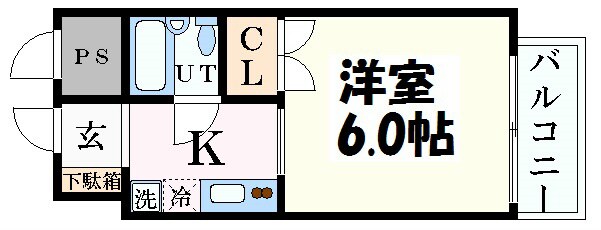 ヴェルコート上幟の物件間取画像