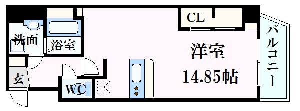 女学院前駅 徒歩2分 12階の物件間取画像