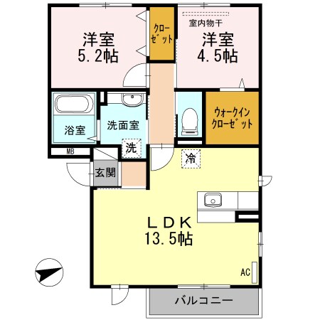 セレーノ舟入の物件間取画像