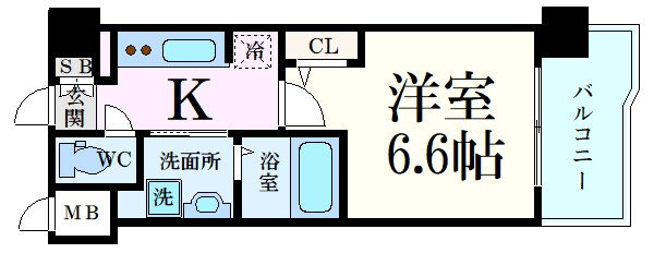 S-RESIDENCE国泰寺町一丁目の物件間取画像