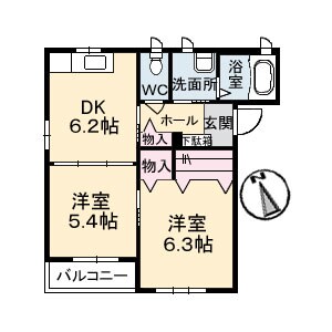 メゾン・ハマダの物件間取画像