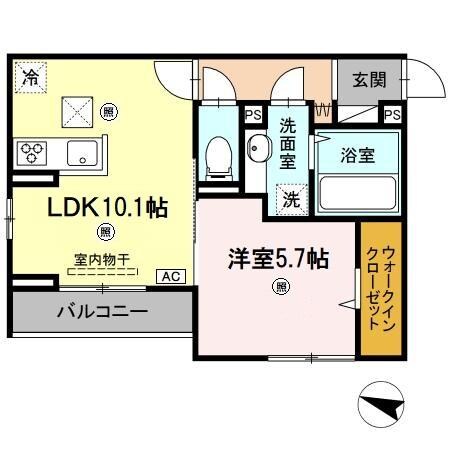 リュトモス西旭の物件間取画像