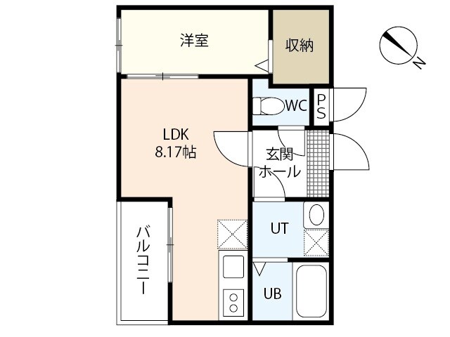 トラスティレジデンス地御前　東館の物件間取画像