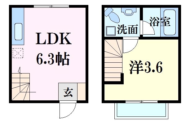 本浦コーポラスⅡの物件間取画像