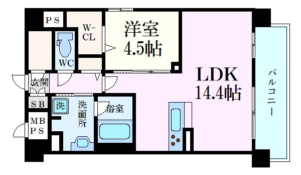 リヴィエール東白島の物件間取画像