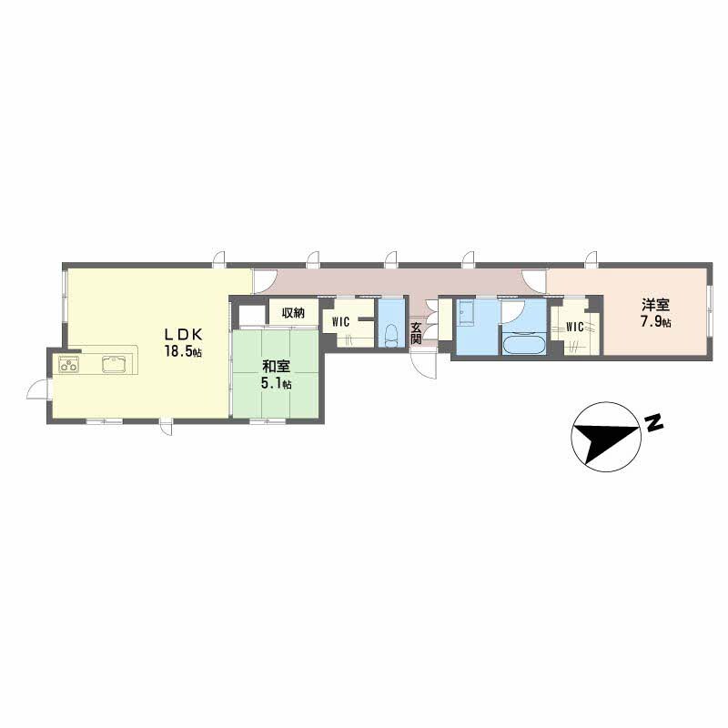 アヴェニール・ラディウ平和大通の物件間取画像