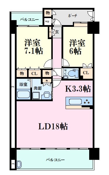 ウイング三滝観音台の物件間取画像