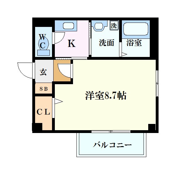 白島駅 徒歩3分 4階の物件間取画像