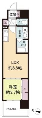 ヴィラ博丈比治山（旧：ブランシエスタ比治山）の物件間取画像