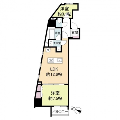 ブランシエスタ広島駅の物件間取画像