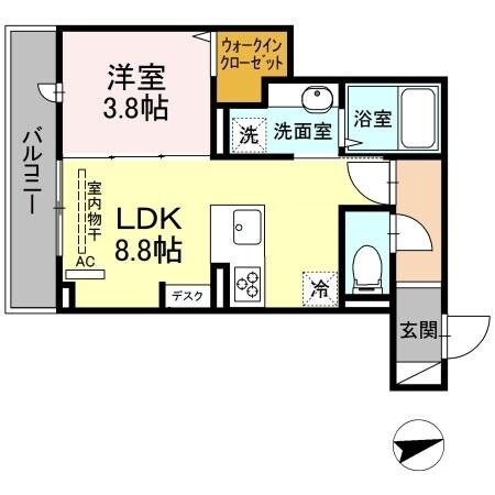 カーサ三筋の物件間取画像