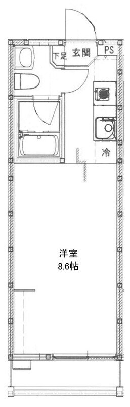 リバーノース大町西の物件間取画像