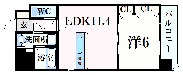 ビリオネアS竹屋の物件間取画像