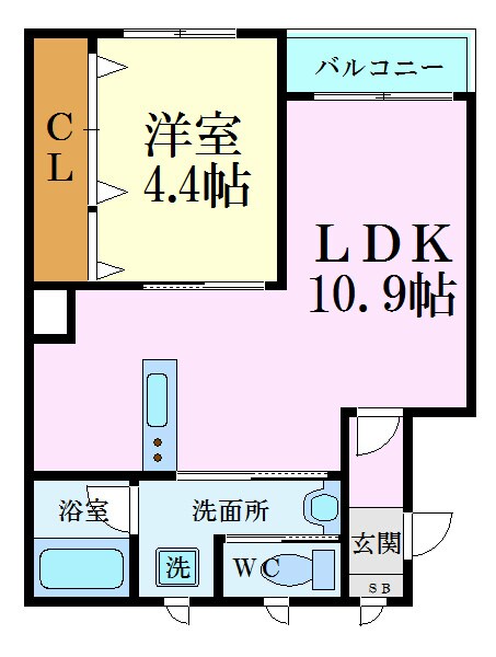 リーベ上東雲の物件間取画像