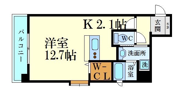 グラビスコート十日市の物件間取画像