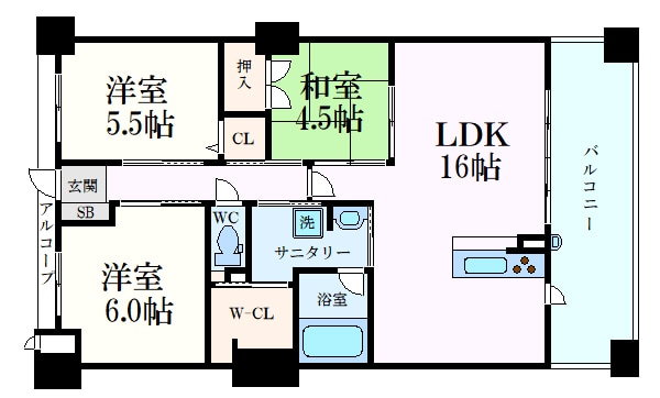 アルファステイツ土橋の物件間取画像