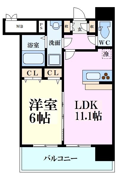 コンティニューム宇品の物件間取画像