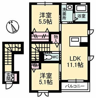 ヴァンベール東雲の物件間取画像