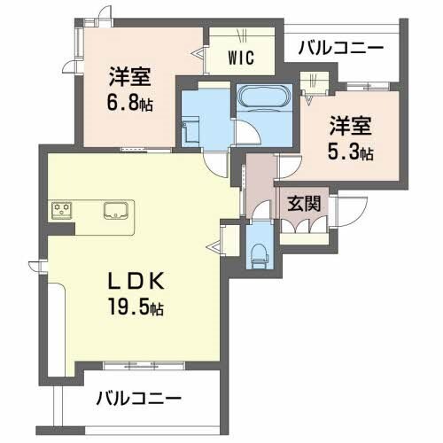 ソレイユ　ルヴァン牛田の物件間取画像