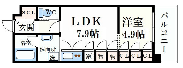 ライフメント平和大通りの物件間取画像