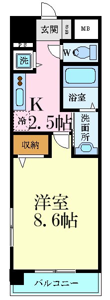 グラビスコート国泰寺の物件間取画像