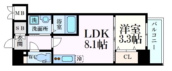 S-RESIDENCE天満町barkの物件間取画像