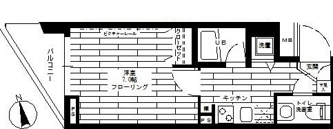 池尻大橋駅 徒歩8分 3階の物件間取画像