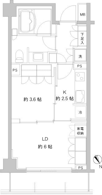 乃木坂駅 徒歩2分 4階の物件間取画像