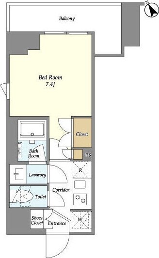 曙橋駅 徒歩3分 4階の物件間取画像