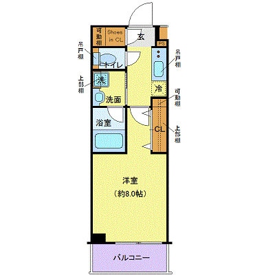 クレイシア祐天寺の物件間取画像