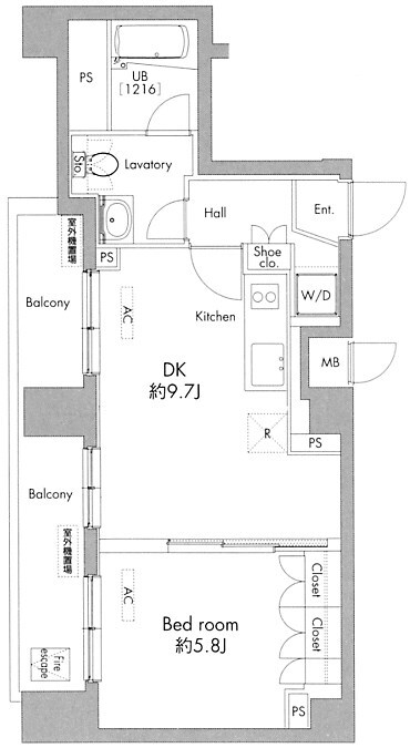 早稲田駅 徒歩5分 8階の物件間取画像