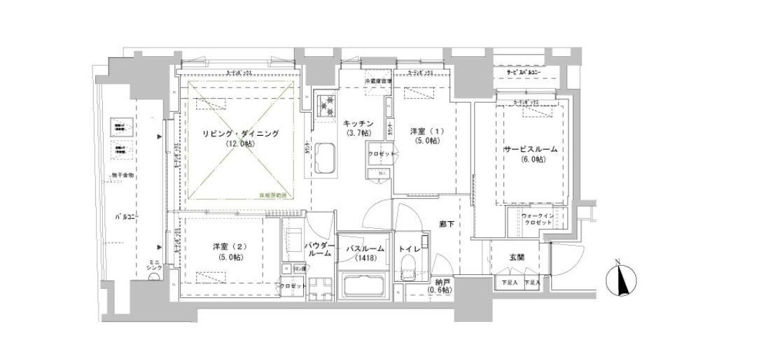 パークスフィア牛込神楽坂の物件間取画像