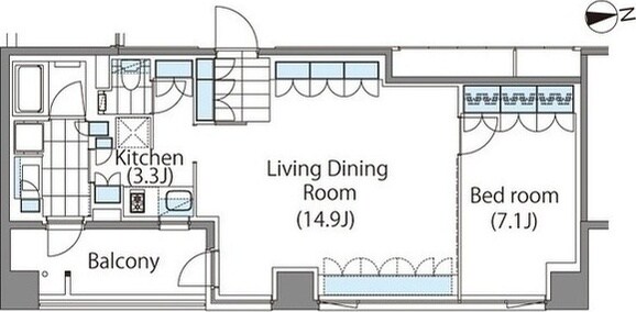 東新宿駅 徒歩4分 4階の物件間取画像