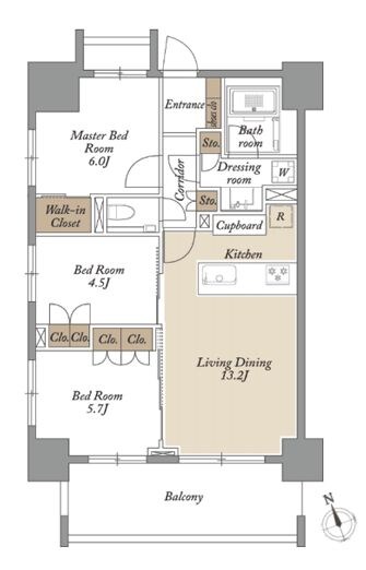 新宿御苑前駅 徒歩5分 6階の物件間取画像