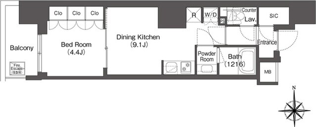 東新宿駅 徒歩2分 2階の物件間取画像