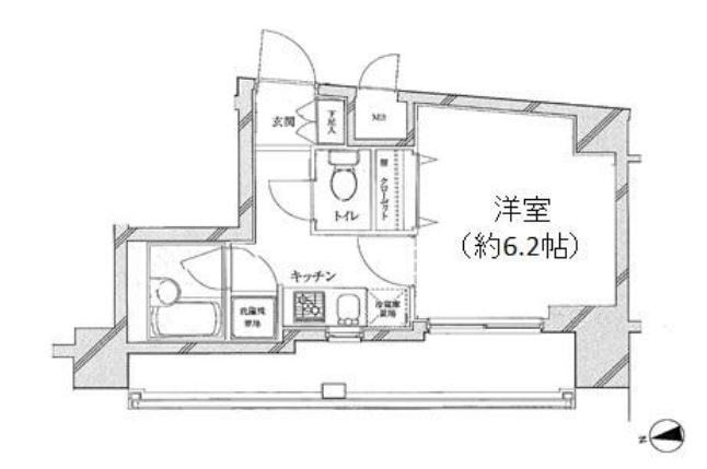 末広町駅 徒歩4分 7階の物件間取画像