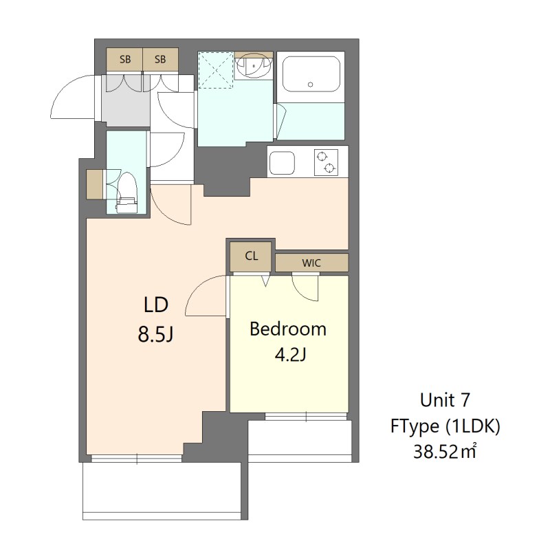 西台駅 徒歩10分 6階の物件間取画像