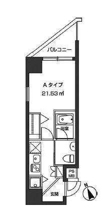 レジディア虎ノ門の物件間取画像