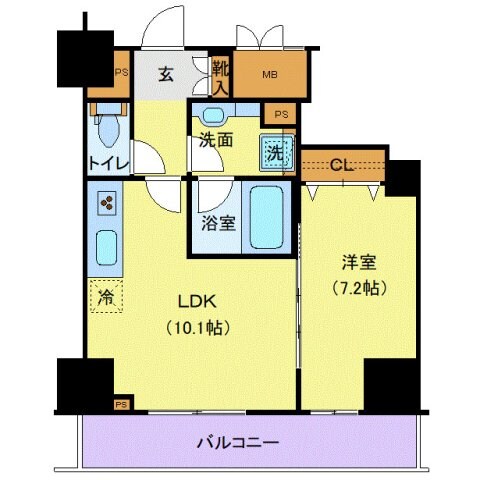 ロイジェントパークス千葉中央の物件間取画像