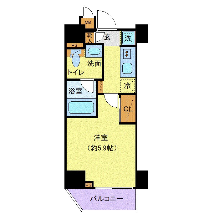 プレール・ドゥーク品川旗の台の物件間取画像