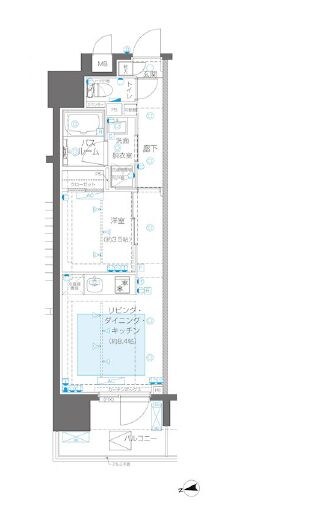 ZOOM新宿御苑前の物件間取画像