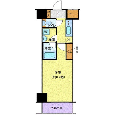 フェルクルールプレスト町屋駅前の物件間取画像