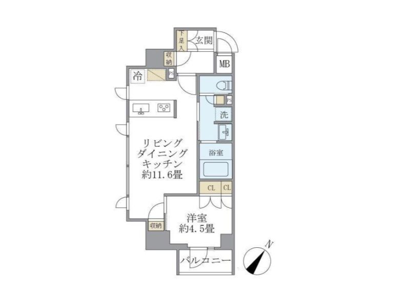 ジオエント駒込の物件間取画像